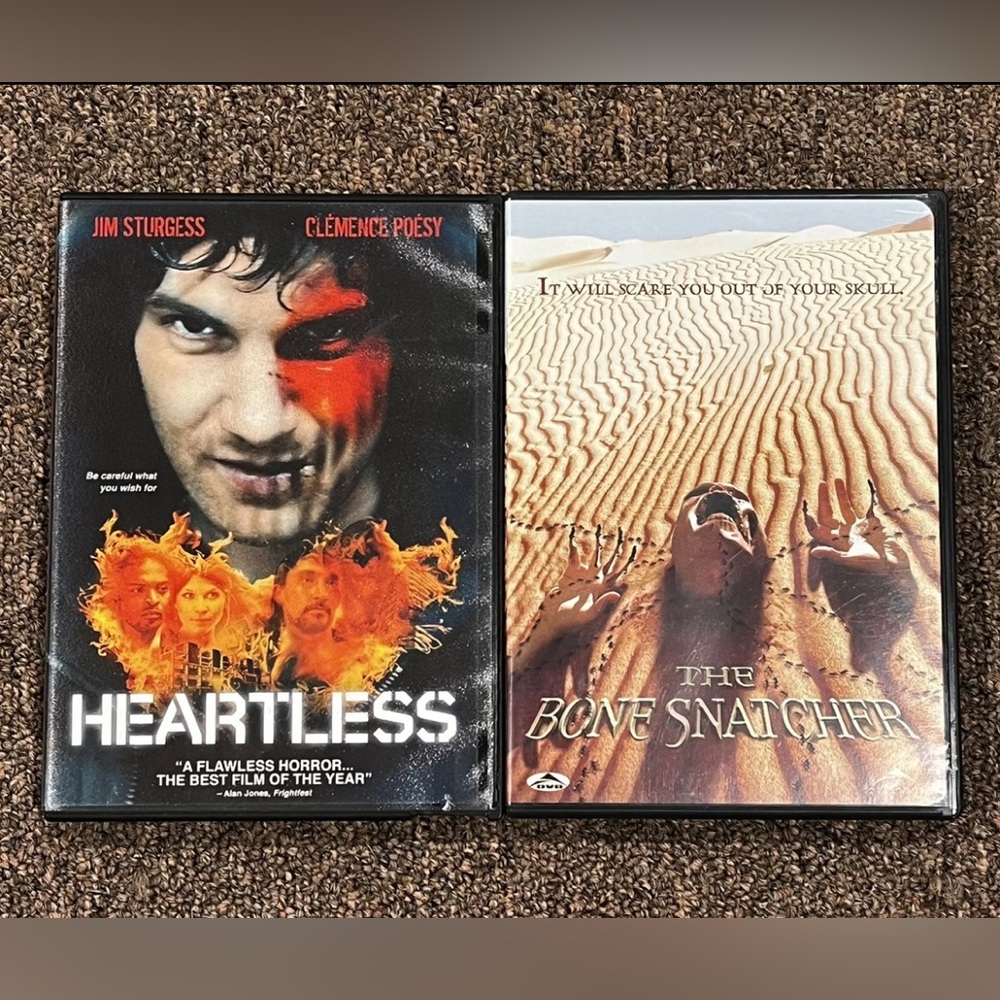 Lot Of 2 Horror Movies DVD. The Bone Snatcher & Heartless. 14a